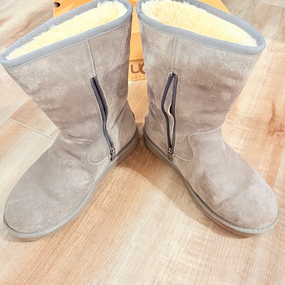 UGG Women's Gray Suede Winter Boots - Picture 7 of 8